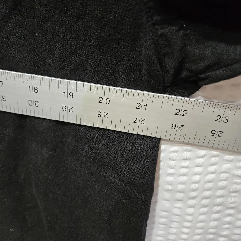 Free People Oversized Women's Sm Linen Blend V-Neck Long Sleeve Top Boho Hippie - Picture 4 of 6